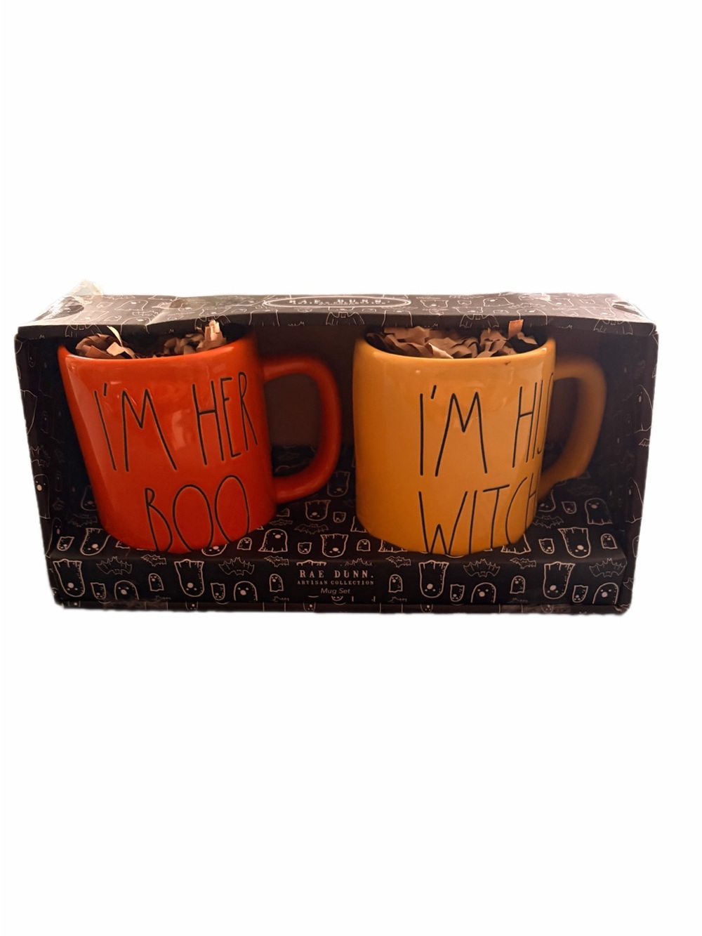 Rae Dunn Halloween Mug Duo - Orange & Yellow